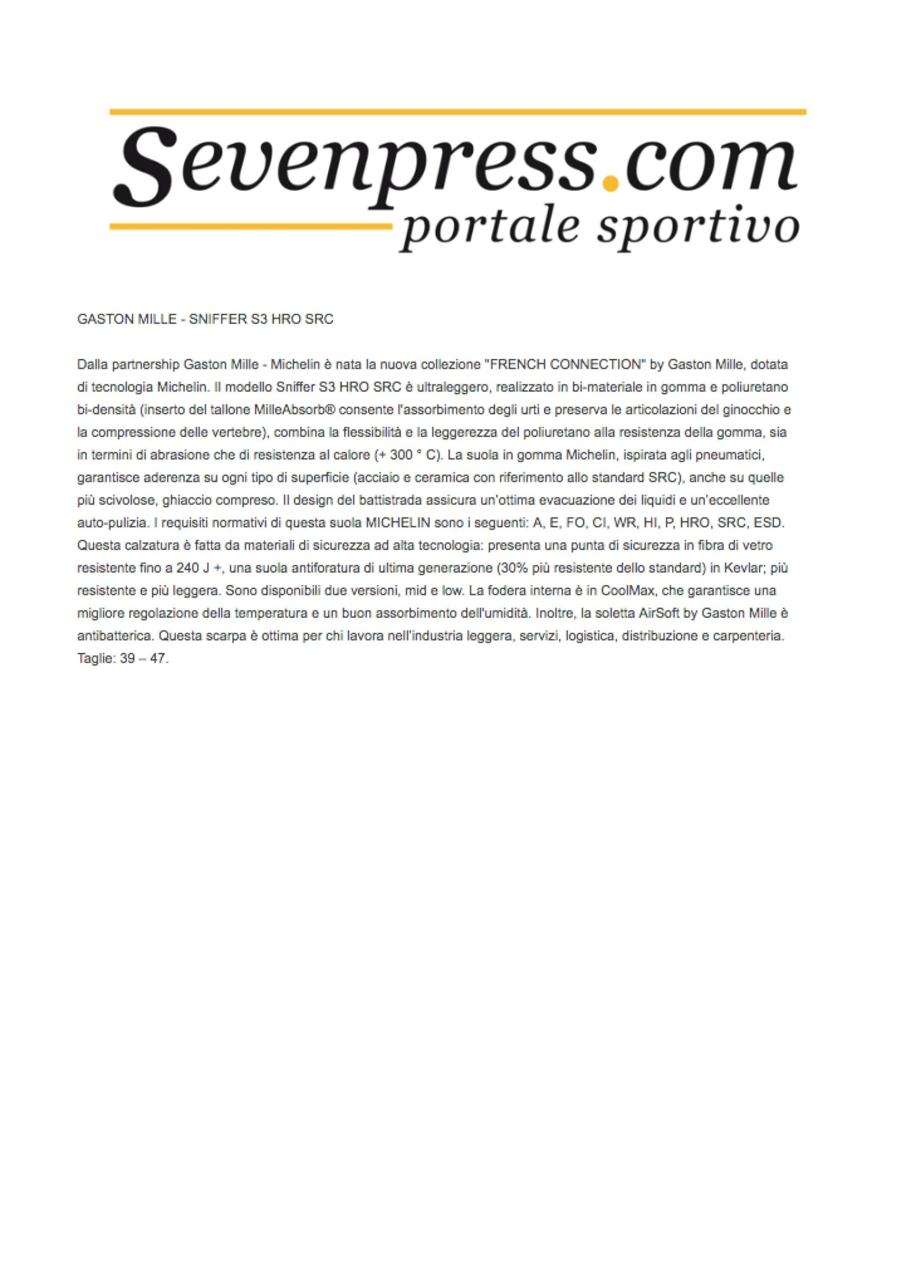 Scopri di più sull'articolo Gaston Mille Sniffer S3 Hro Src | sevenpress.com